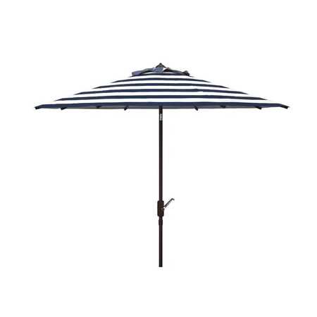 Safavieh 11 ft. Iris Fashion Line Round Umbrella, Navy & White PAT8104B